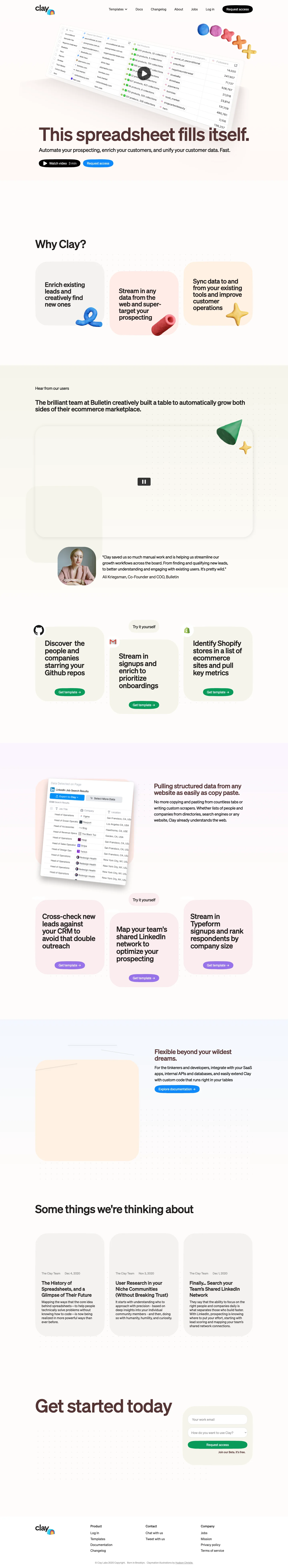 Clay homepage — Jul 2021