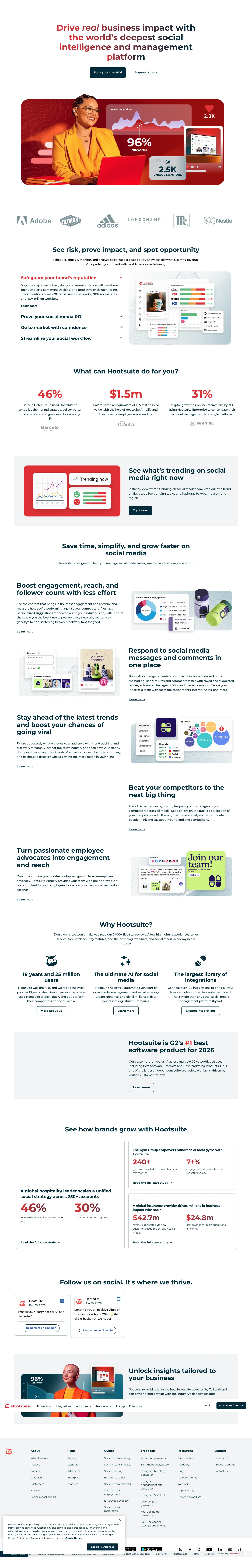 Hootsuite homepage — Jun 2026