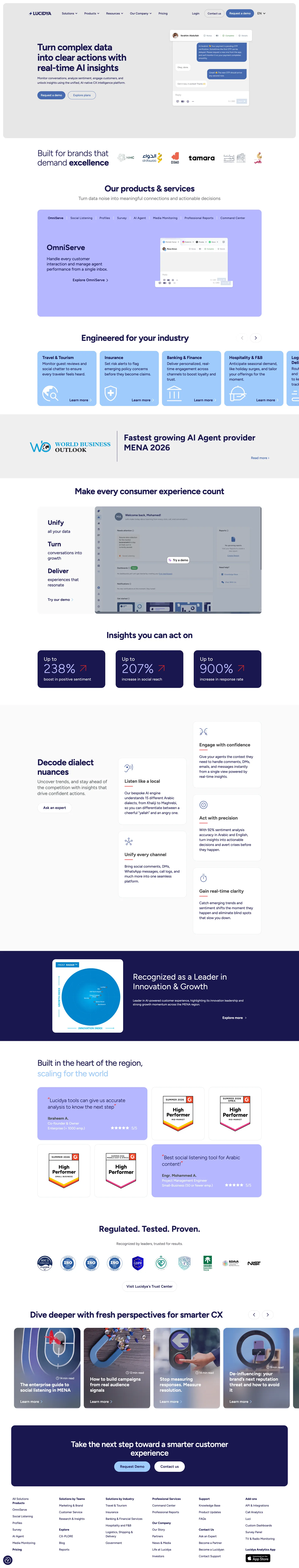 Lucidya homepage — Jun 2026