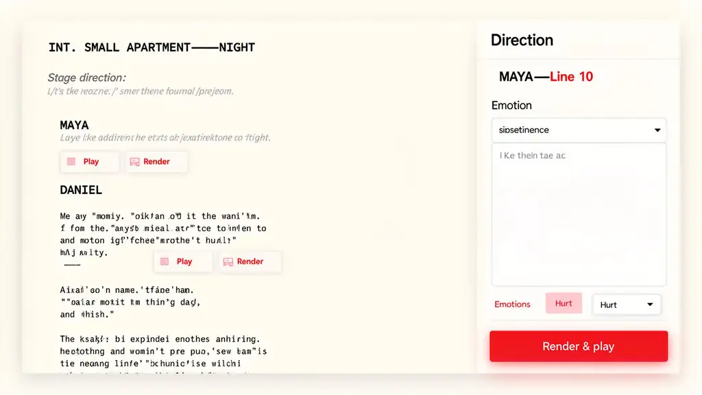 Screenplay Performance Studio — optimised product dashboard UI/UX