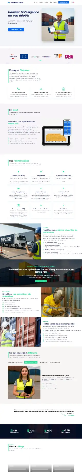 New Shipzzer landing page focused on container depot buyers