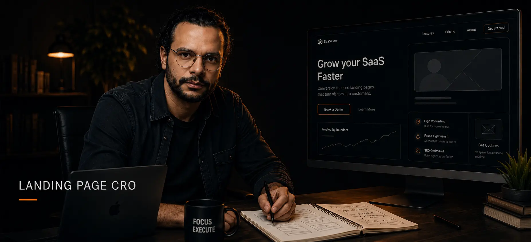 SaaS landing page strategy and CRO audit by Wael Aouididi for B2B founders