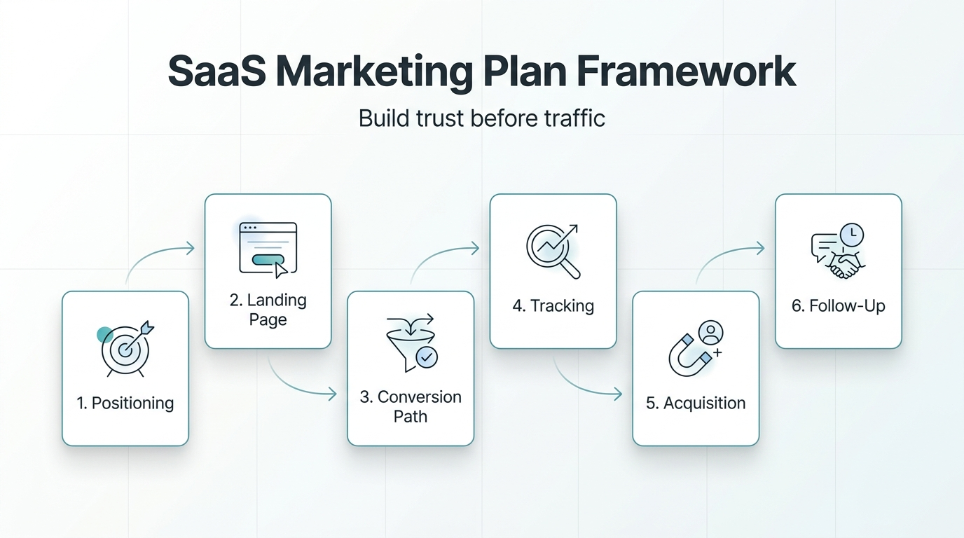SaaS marketing plan framework for founders by Wael Aouididi